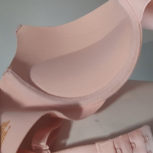 Juicy Couture light pink crystal studded logo adjustable push up bra 34C - Picture 7 of 10